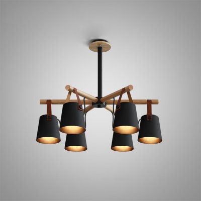 Люстра потолочная на штанге NATURA C6 black ImperiumLoft 178001-26