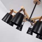 Люстра потолочная на штанге NATURA C8 black ImperiumLoft 178002-26
