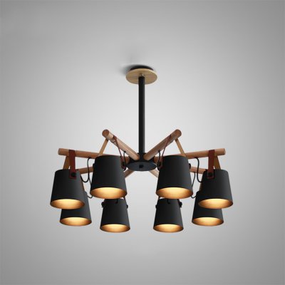 Люстра потолочная на штанге NATURA C8 black ImperiumLoft 178002-26