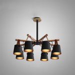 Люстра потолочная на штанге NATURA C8 black ImperiumLoft 178002-26