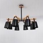 Люстра потолочная на штанге NATURA C8 black ImperiumLoft 178002-26