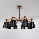 Люстра потолочная на штанге NATURA C8 black ImperiumLoft 178002-26