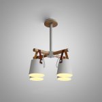 Люстра потолочная на штанге NATURA C4 white ImperiumLoft 178003-26