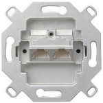 Gira Мех Розетка компьютерная 2-ая наклонная экран 5 кат 2х8 (Rutenbeck) (G17800)