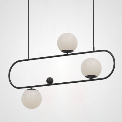 Подвесной реечный светильник HOOP L90 Черный ImperiumLoft 178061-26