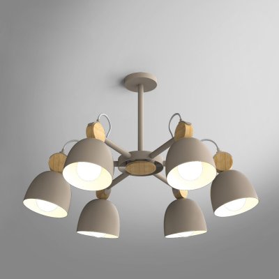 Потолочная люстр на штанге ROLLA 6 beige ImperiumLoft 178070-26