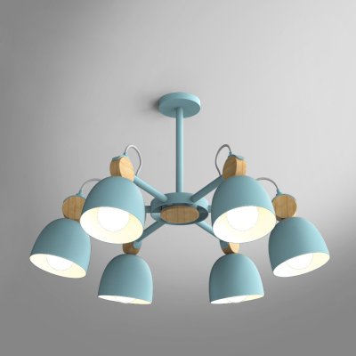 Потолочная люстр на штанге ROLLA 6 blueice ImperiumLoft 178072-26