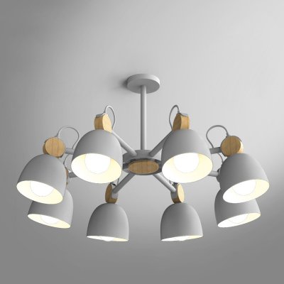 Потолочная люстр на штанге ROLLA 8 Gray ImperiumLoft 178073-26