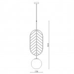 Подвесной светильник LEAF C Голубой ImperiumLoft 178142-26