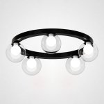 Потолочный светильник WREATH 5 D65 Черный, Прозрачный ImperiumLoft 178220-26