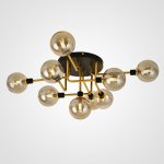 Подвесная люстра NEXO 9 Янтарь, Золото ImperiumLoft 178286-26