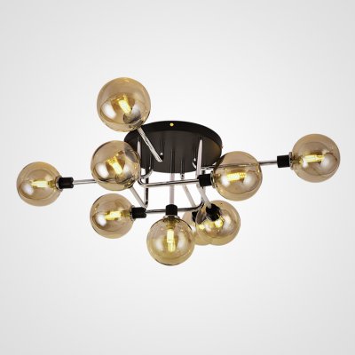 Подвесная люстра NEXO 9 Янтарь, Серебро ImperiumLoft 178287-26