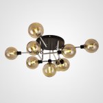 Подвесная люстра NEXO 9 Янтарь, Серебро ImperiumLoft 178287-26