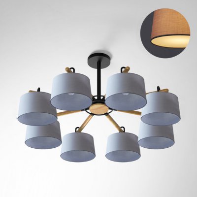 Потолочная люстра на штанге EVEN 8 Gray ImperiumLoft 178371-26