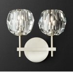 Бра RH Boule de Cristal Double Sconce Brass Никель ImperiumLoft 178384-22