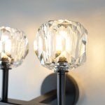 Бра RH Boule de Cristal Double Sconce Brass Черный ImperiumLoft 178385-22