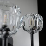 Бра RH Boule de Cristal Double Sconce Brass Черный ImperiumLoft 178385-22