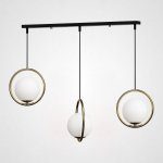 Подвесной светильник HOOP-TRIO Латунь, Круг, Планка ImperiumLoft 179630-26