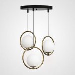Подвесной светильник HOOP-TRIO Латунь, Круг, Диск ImperiumLoft 179631-26