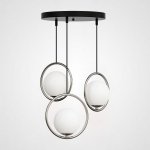 Подвесной светильник HOOP-TRIO Серебро, Круг, Диск ImperiumLoft 179632-26