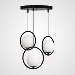 Подвесной светильник HOOP-TRIO Черный, Круг, Диск ImperiumLoft 179633-26