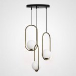 Подвесной светильник HOOP-TRIO Латунь, Эллипс S, Диск ImperiumLoft 179637-26