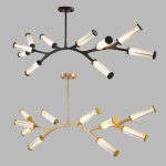 Подвесная люстра RAMOSE А10 Черный ImperiumLoft 179816-26