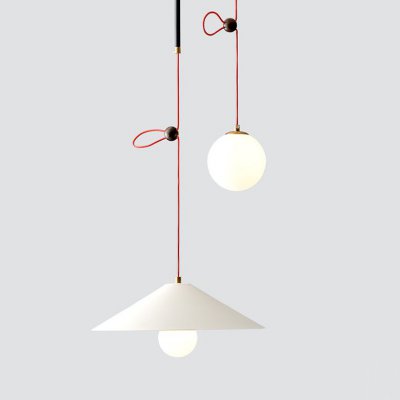 Подвесной светильник OFFSET Белый с чёрным проводом ImperiumLoft 179836-26