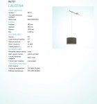 Подвесной светильник Eglo 96797 CALCENA