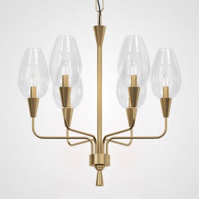 Подвесная дизайнерская люстра Viola 6 Прозрачный ImperiumLoft 179882-26