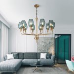 Подвесная дизайнерская люстра Viola 8 Прозрачный ImperiumLoft 179883-26