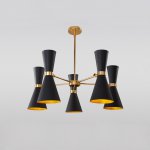 Подвесная люстра BARBELL-X 5 Черный ImperiumLoft 179935-26