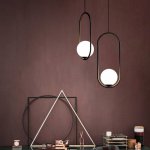 Подвесной светильник Matthew McCormick hoop 50 Silver MILA Pendant ImperiumLoft 179967-22