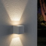 Paulmann 18001 Wall Name LED 2x3W IP65 eck 80x80 Wei?