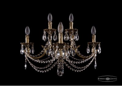 Светильник настенный бра Bohemia Ivele 1800/3+2/265+110/C/GB