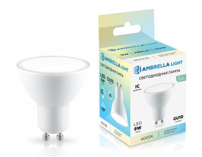 Светодиодная лампа MR16 9W 4000K Ambrella 180904 LED MR16 9W IC GU10 4000K 175-265V