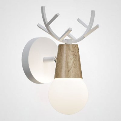 Бра с рожками DEER A Wood/white ImperiumLoft 181041-26