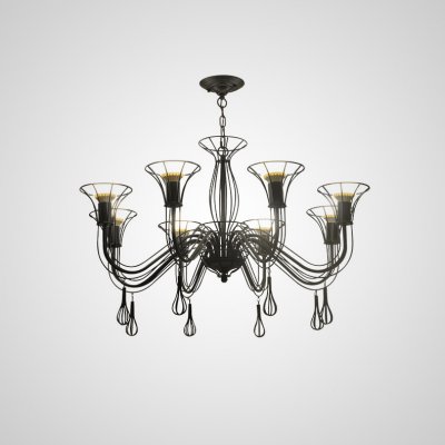 Подвесная люстра CAST 8 Black ImperiumLoft 181894-26