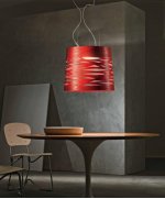 Подвесной светильник Foscarini TRESS большой красный светильник