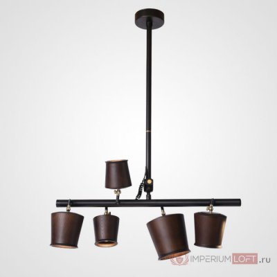 Подвесной реечный светильник CONNY L5 Dark brown ImperiumLoft 182061-26
