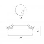 Светильник встраиваемый Divinare 1827/03 PL-1 ROMOLLA