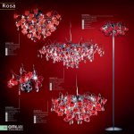 Люстра с красными розами Eletto EL325P04.2