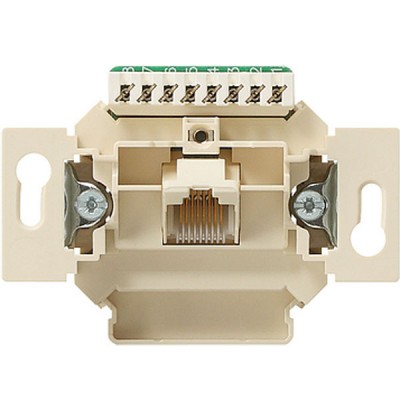 Gira Мех Розетка ТЛФ 1-ая наклонная UAE, безвинт. зажим (G18600)