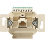 Gira Мех Розетка ТЛФ 1-ая наклонная UAE, безвинт. зажим (G18600)