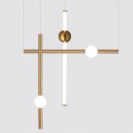 Подвесной светильник broom ORION GLOBE LIGHT gold D L600 ImperiumLoft 186663-22