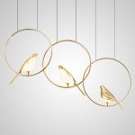 Подвесной светильник NOMI 3 gold black 3000К ImperiumLoft 186804-23