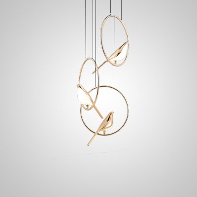 Подвесной светильник NOMI 4 gold black 3000К ImperiumLoft 186805-23