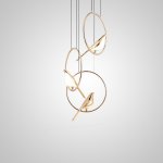 Подвесной светильник NOMI 4 gold black 3000К ImperiumLoft 186805-23