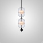 Подвесной светильник PLATTE 2 black 3000К ImperiumLoft 186817-23