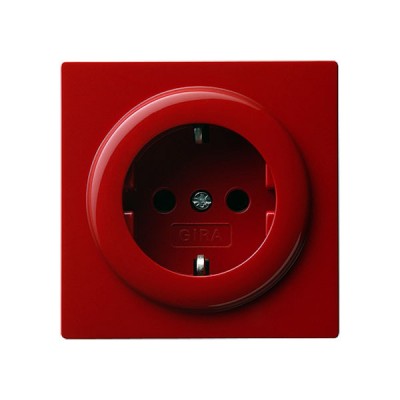Gira S-Color Красный Розетка с/з (G18843)